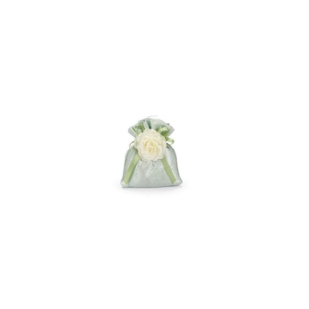 SACCHETTO MINI MARMORIZZATO 9XH11 VERDE SALVIA